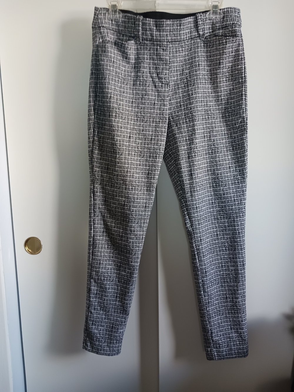 Maurices Black & White Textured Skinny Pants